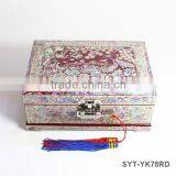 Fancy Handmade Mother of Pearl Inlaid Jewelry Box thumbnail-6