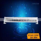 120W 12V 22" Super Bright Led Light Bar for Offroad Truck Boat thumbnail-1