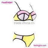 2016 Cute Girl Dot Print High Wait Bow Bikini Bathing Suit thumbnail-4