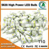 9~30V wide voltage non-polarity automotive W5W T10 car LED bulb 5630 6W