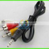Mini 3.5mm to 3 RCA AV A/V TV Video Cable/Cord/Lead For Android Tablet EReader