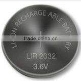LIR2032 Battery 3.6V Li-ion CR2032 Rechargeable Battery Button Cell Lir2032