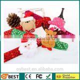 2014 new arrived colorful christmas slap wristband and rulsnaer slap bracelet/hair slap bracelet