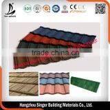 Zinc Supplier Green Unfade Durability Steel Material and Stone Coated Steel Roof Tile in Zhejiang