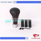 Universal Auto Gear Lever Shift Knob Leather Red Stitch Supplier thumbnail-1