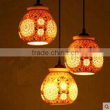 Asian E27 LED Vintage Pendant Light 3 Head Lamp Hanging Chinese Ceramic Loft Coffee Bar Restaurant Kitchen Lights thumbnail-2