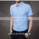Latest Formal Pictures Office Slim Dress Shirt Short Sleeve Business Shirts for Men thumbnail-2