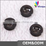 New design round clear 4 hole custom made plastic button for garment