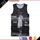 Yingzhong Garment Wholesale Sublimation Hot Fashion Men Fit Tank Tops , Vest Tops Lighter Print Logo thumbnail-1
