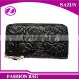 Rose Pattern Brown Designer Lady Wallet Fashion Leather Wallet Women thumbnail-4