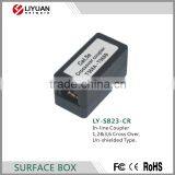 LY-SB23-CR RJ45 Female In-line Coupler CAT5e Coupler Un-shielded Type