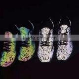 Shoes material reflective rainbow Mesh Fabric