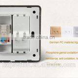 Electrical 2 Port Wall Phone Computer Outlet Network Switch thumbnail-5
