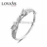 925 Sterling Silver Bangle Bracelet Bangle Stand Designs High Quality Jewelry Sbg384W thumbnail-3