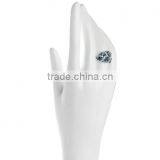 Colleen Lopez 4.28ct London Blue Topaz and White Topaz Sterling Silver "Leaf" Ring thumbnail-2