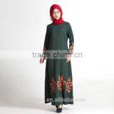Southeast Asia Malaysia Muslim Women Abaya Kaftan Floral Printed Long Dress thumbnail-4