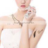 Long Lasting Sexy Metallic Temporary Tattoo Gold Foil Stickers thumbnail-5
