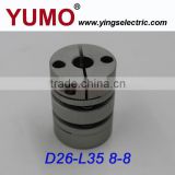 YUMO (LD2 D26 L35 8X8) Encoder coupling section double Disc Step Servo electric Motor coupling