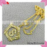 Fancy Long Chain Necklace Women, Imitation Gold Crown Pendant Necklace thumbnail-4