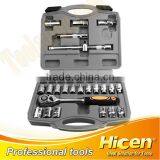 33pcs 1/2" Socket Set, With Ratchet Handle, Extension Bar