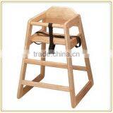 Cheap Modern Comfortable EN14988 Solid Wood Baby Restaurant High Chair thumbnail-1
