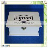 Engraved Painted Lock Square Wooden Chocolate Box thumbnail-1