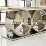 2016 Luxury Stainless Steel Dining Table/ Elegant Marble Dining Table for Wholesale AH068 thumbnail-6