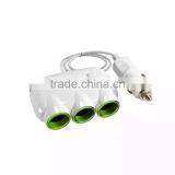 5V 1A 2.1a 3socket Usb Car Charger With Cable for GPS Led Light thumbnail-2