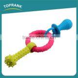 Hot selling multi color lucky pet dog toy set pacifier ring TPR dog toys