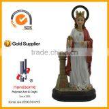 12 Inch Religious Craft Virgin Mary Hold Rose Cross Resinic Figurine thumbnail-5