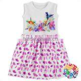 New Style Children Girls Short Sleeve Frock Design White Dress Party Vintage Clothes Dress thumbnail-2