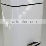 Rectangle Stainless Steel Foot Pedal Trash Can With Plastic Lid thumbnail-2