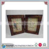 Fire Color Wood Double Picture Frame and Table Wooden Picture Frame thumbnail-3
