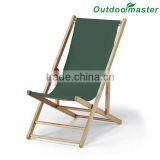 Patio Lightweight Sling Wooden Beach Folding Chair thumbnail-2