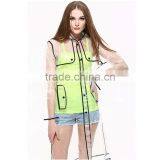 100% Waterproof EVA Transparent Raincoats, Long Style Raincoats Wholesale thumbnail-1
