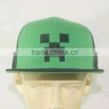 Custom Hats Snapback Baseball Cap Without Brim With Green Under Brim thumbnail-2