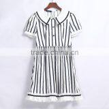 Cute Senior Strip Dress For Girls School Uniform Sample thumbnail-2