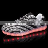 black/white LED shoes