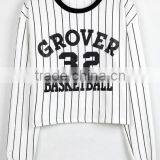 Women White Black Vertical Striped Letter Print Sweatshirt for Women thumbnail-1