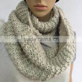 Women Winter Heavy Knit Infinity Scarf thumbnail-1