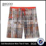 Stretch Recycled Polyester Fabric Shorts Soft Binding Tie Waist Beach Shorts 85% Recycled Polyester 15% Spandex Swim Trunk thumbnail-1