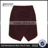 Popular 2016 Angled Wrap Airtex Mini Skirt Wine Elegant Skirts Curly Willow Table Skirts thumbnail-1