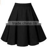 2017 Girls Long Dresses Women's Pleated Vintage Skirts Floral Print Casual Midi Skirt thumbnail-1