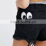 New Design High Waist Shorts Summer Fashion Printing Denim Shorts thumbnail-3