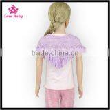 Wholesale Kids Purple Color Crochet Coat Hotesale Shawl Low MOQ Kids Clothes Manufacturer in China thumbnail-4