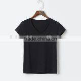 High Quality Promotional Custom Design Short Sleeve Cheap Plain Blank T-shirt Women thumbnail-4