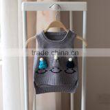S32887W New Spring Korean Girls Knitted Baby Sweater Wild Kids Coat Cute Waistcoat thumbnail-2