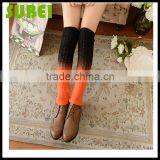 Japanese Winter Thick Soft Vertical Stripes Twist High Leg Warmers,colour Gradient Knitting Warm Heaps Sox Boots thumbnail-4