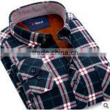 Wholesale Plaid Microfiber Flannel Shirt Designs for Men Fashionable Dress Shirt Manufacturers thumbnail-5
