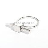 Copper Unadjustable Rings Silver Tone Cube thumbnail-1